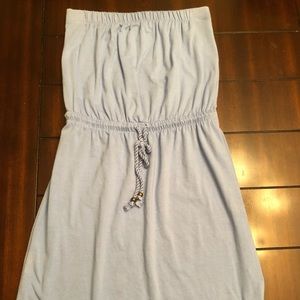 Light Blue Strapless Dress